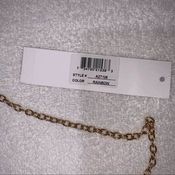 Alessia Rainbow Crystal Clutch Crossbody Purse - Picture 12 of 12